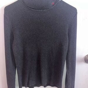 Ribbed Gray Sweater